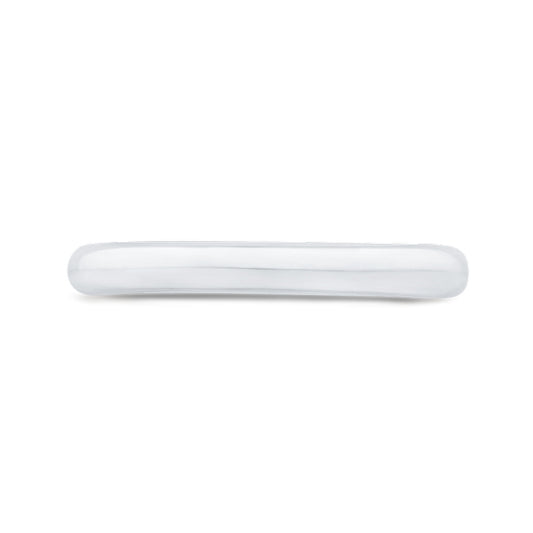 Shah Luxury 14K White Gold Plain Wedding Band