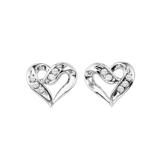 Gems One Silver Diamond (1/50 Ctw) Earring