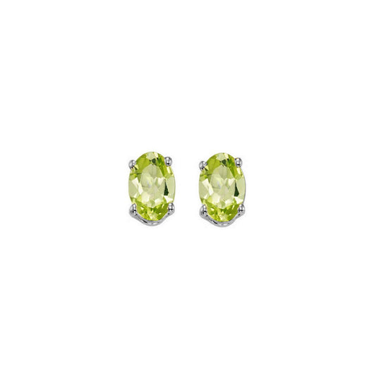 Gems One 14Kt White Gold Peridot (1/2 Ctw) Earring