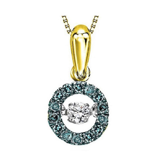 Gems One 14KT Yellow Gold & Diamond Rhythm Of Love Neckwear Pendant  - 1/4 ctw
