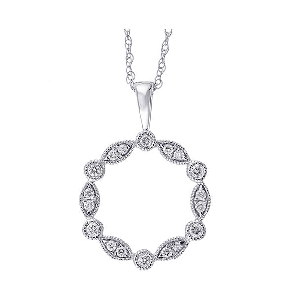 Gems One 14Kt White Gold Diamond (1/8Ctw) Pendant