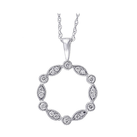 Gems One 14Kt White Gold Diamond (1/8Ctw) Pendant