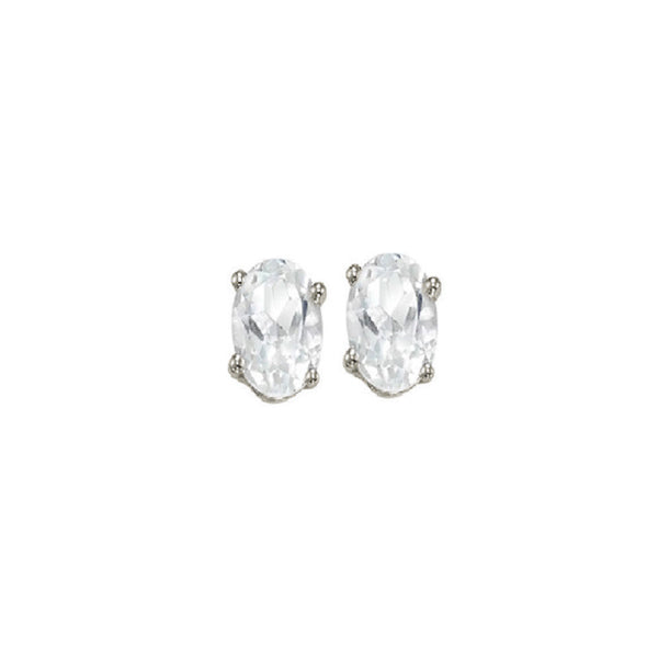 Gems One 14Kt White Gold White Topaz (7/8 Ctw) Earring