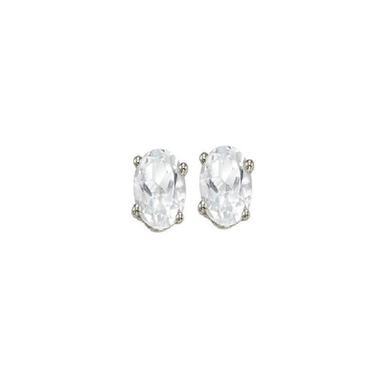 Gems One 14Kt White Gold White Topaz (7/8 Ctw) Earring