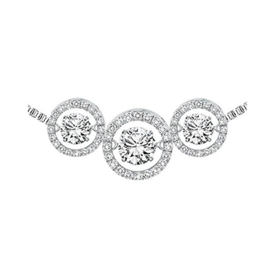 Gems One 14KT White Gold & Diamond Rhythm Of Love Neckwear Pendant  - 1 ctw