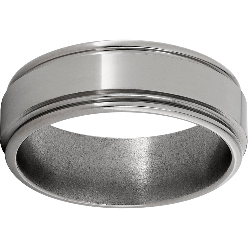 Titanium Rounded Edge Band with Polish Finish