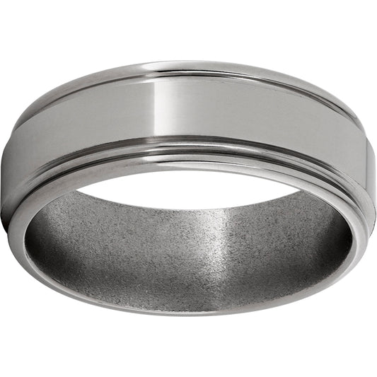 Titanium Rounded Edge Band with Polish Finish