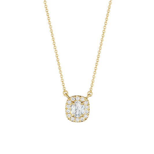 Henri Daussi 18k Yellow Gold Diamond Pendant