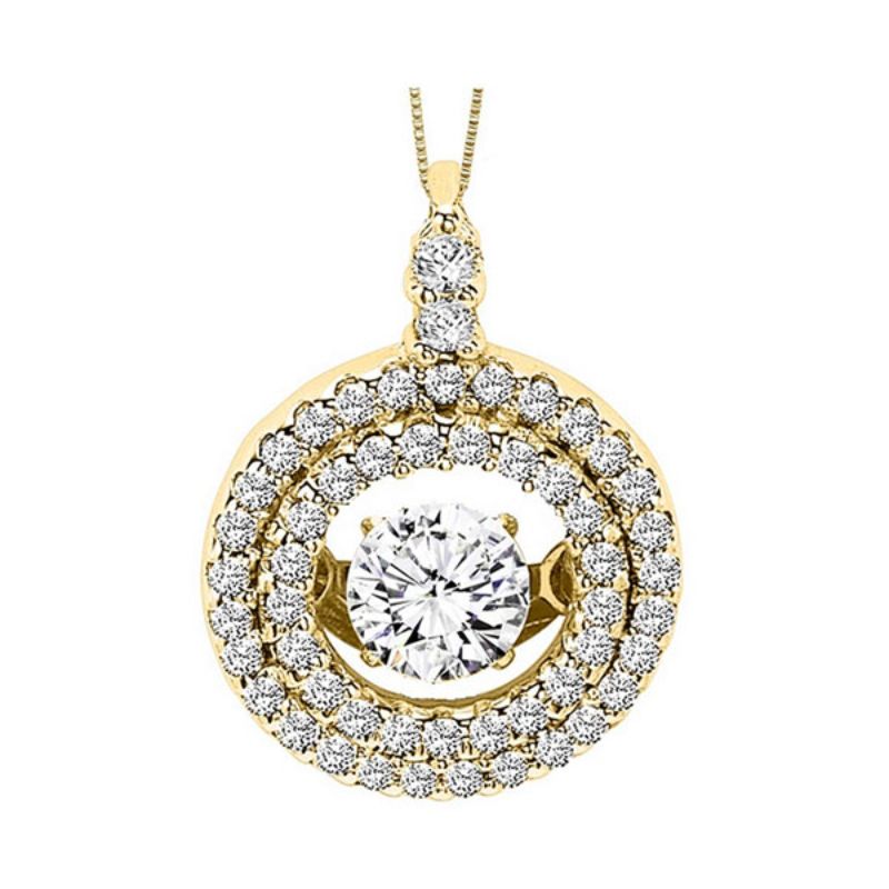 Gems One 14KT Yellow Gold & Diamond Rhythm Of Love Neckwear Pendant  - 3/8 ctw