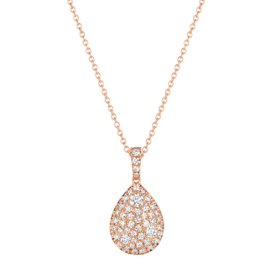 Henri Daussi 18k Rose Gold Diamond Pendant