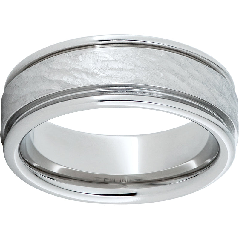 Serinium Rounded Edge Band with Bark Finish