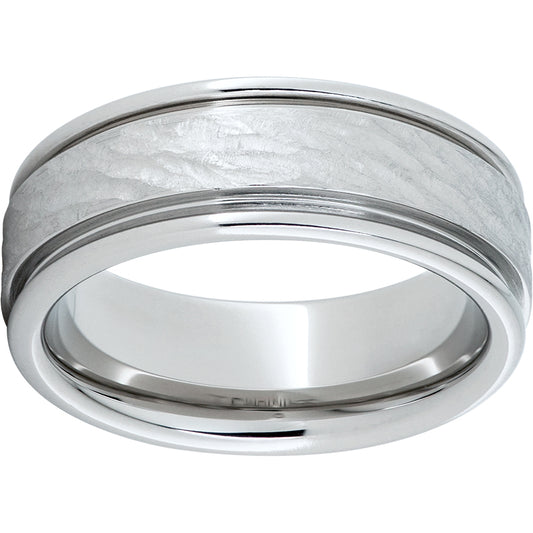 Serinium Rounded Edge Band with Bark Finish