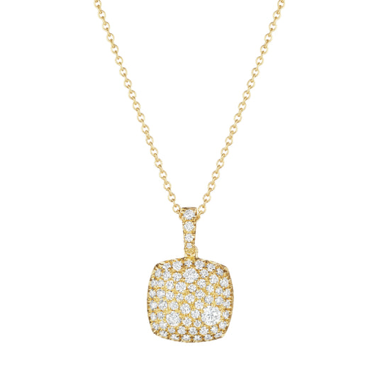 Henri Daussi 14k Yellow Gold Diamond Pendant
