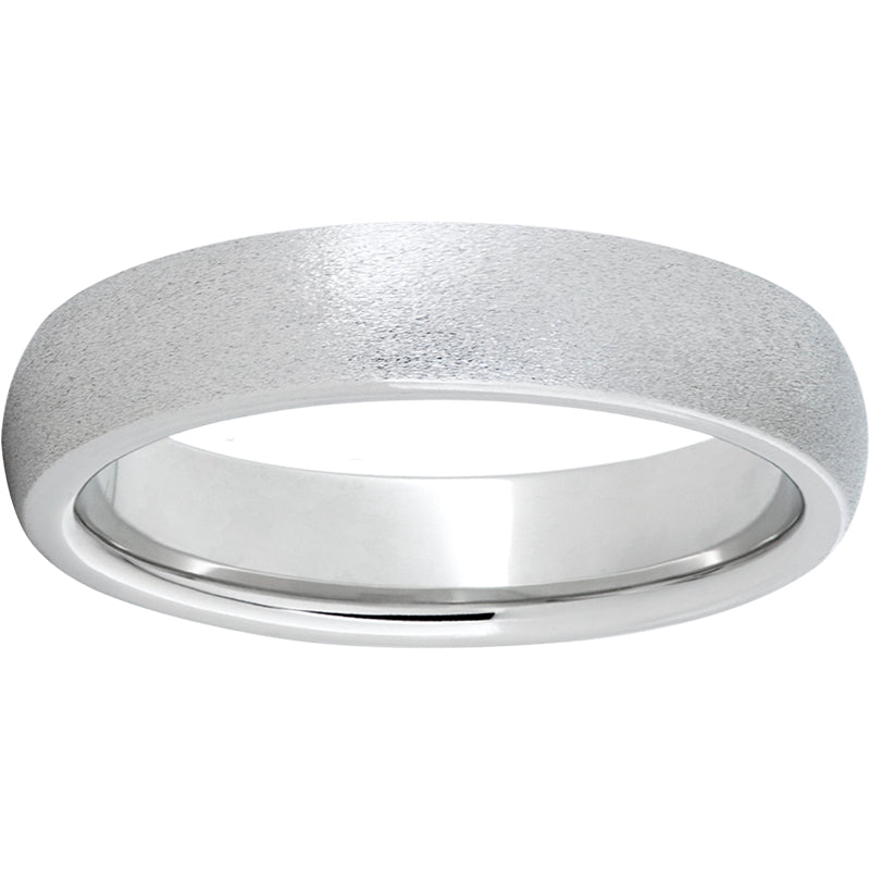 Serinium Domed Band with Stone Finish