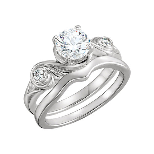 Stuller 14k White Gold Diamond Semi-Mount Engagement Ring