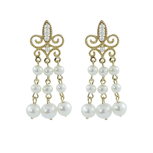 Imperial Pearl 14K Yellow Gold Freshwater Pearl Earrings