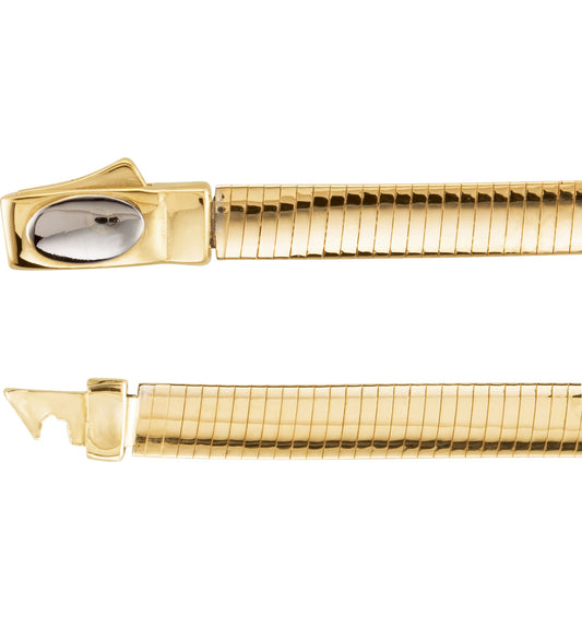 14K Yellow/White 4 mm Two-Tone Reversible Omega 7 Chain