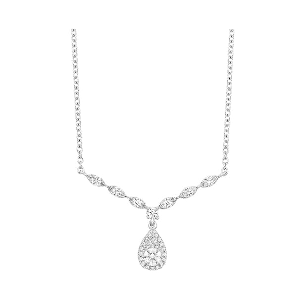 Gems One 14Kt White Gold Diamond (5/8Ctw) Necklace
