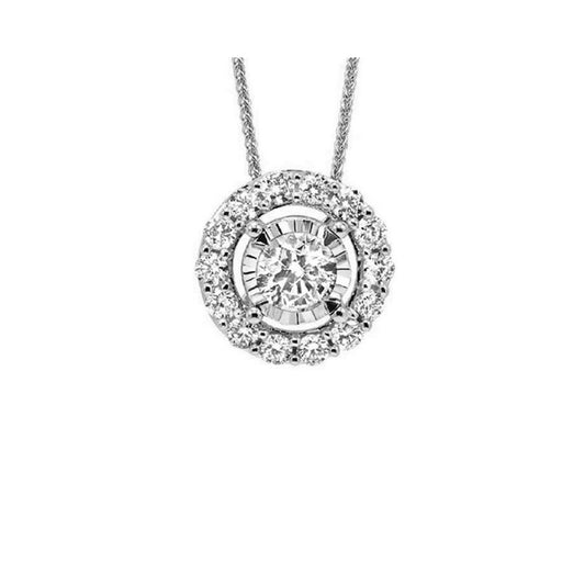 Gems One 14Kt White Gold Diamond (1/10 Ctw) Pendant