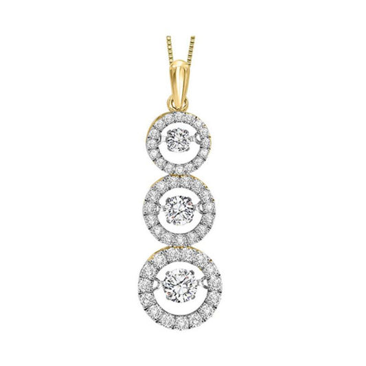 Gems One 14KT Yellow Gold & Diamond Rhythm Of Love Neckwear Pendant  - 1 ctw