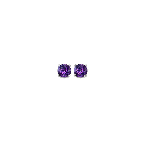 Gems One 14Kt White Gold Amethyst (1/5 Ctw) Earring