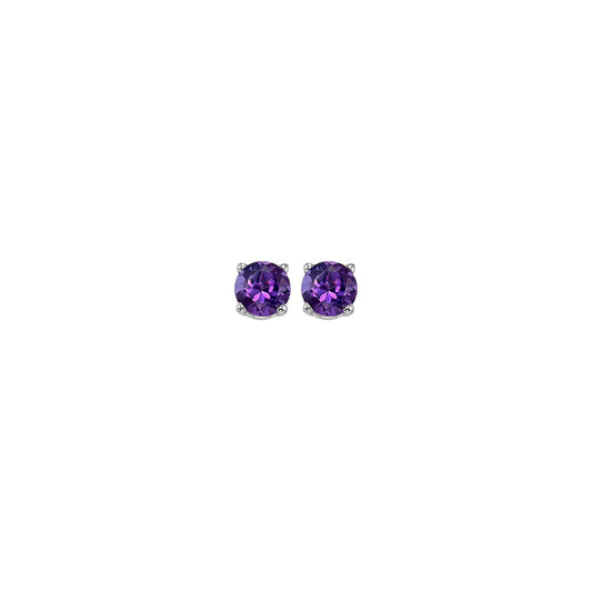 Gems One 14Kt White Gold Amethyst (1/5 Ctw) Earring