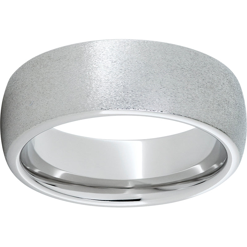 Serinium Domed Band with a Stone Finish