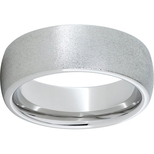 Serinium Domed Band with a Stone Finish