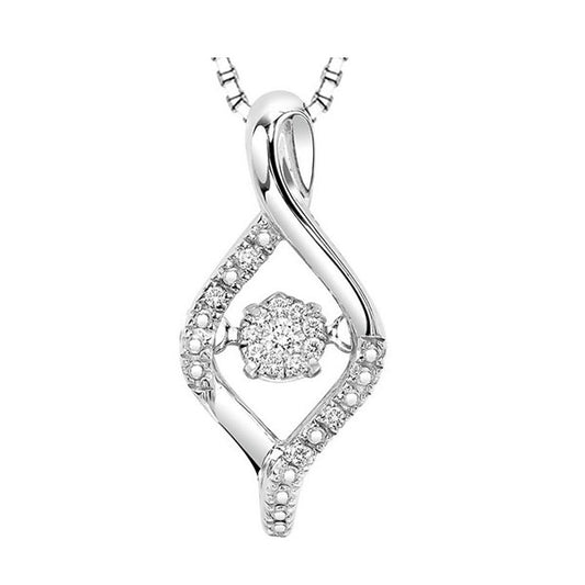 Gems One Silver Diamond (1/20 Ctw) Pendant