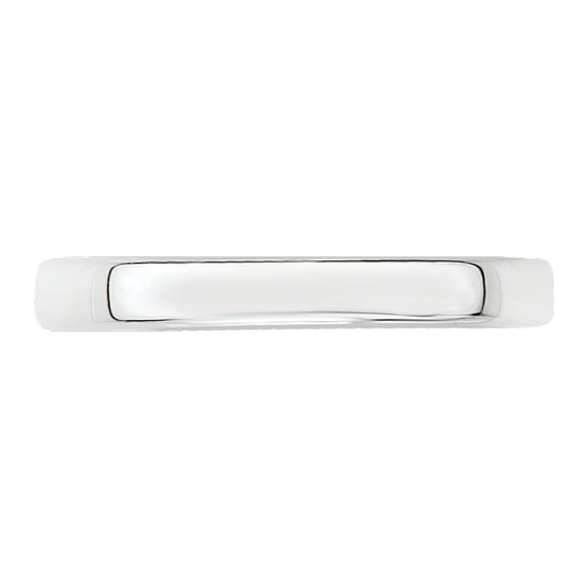 Shah Luxury 14K White Gold Euro Shank Plain Wedding Band