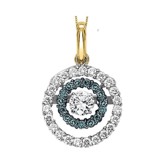 Gems One 14KT Yellow Gold & Diamond Rhythm Of Love Neckwear Pendant  - 3/8 ctw