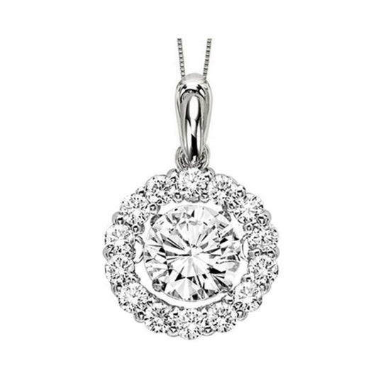 Gems One 14KT White Gold & Diamond Rhythm Of Love Neckwear Pendant  - 1/2 ctw
