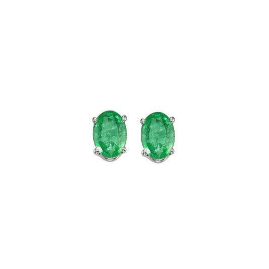 Gems One 14Kt White Gold Emerald (7/8 Ctw) Earring