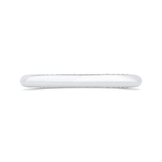 Shah Luxury 14K White Gold Plain Wedding Band