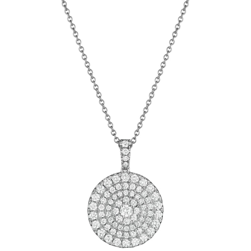 Henri Daussi 14k White Gold Diamond Pendant