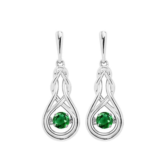 Gems One Silver (SLV 995) Diamond Rhythm Of Love Fashion Earrings - 5/8 cts