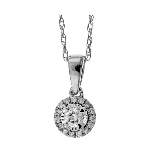 Gems One 14Kt White Gold Diamond (1/10 Ctw) Pendant