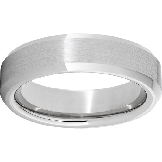 Serinium Beveled Edge Band with Satin Finish