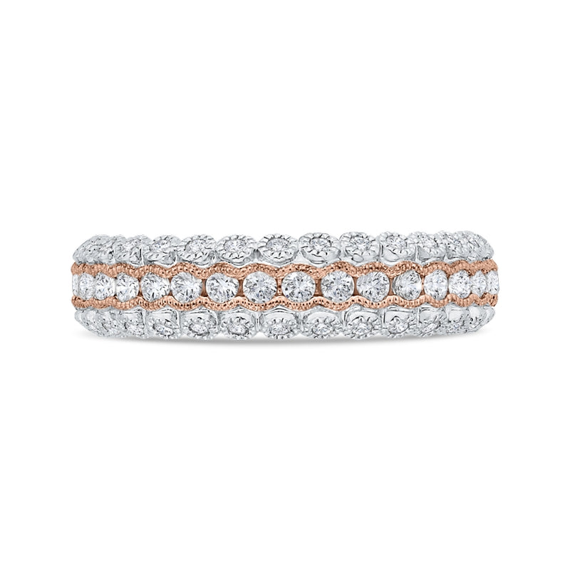 Shah Luxury 14K Two-Tone Diamond Wedding Band