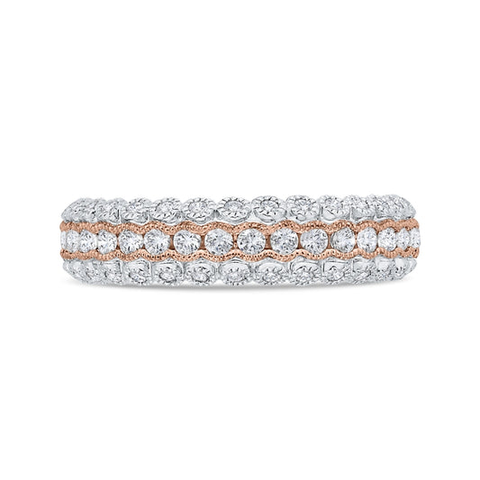 Shah Luxury 14K Two-Tone Diamond Wedding Band