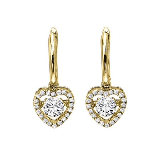 Gems One 14KT Yellow Gold & Diamond Rhythm Of Love Fashion Earrings  - 3/4 ctw
