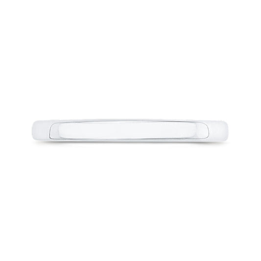 Shah Luxury 14K White Gold Plain Wedding Band