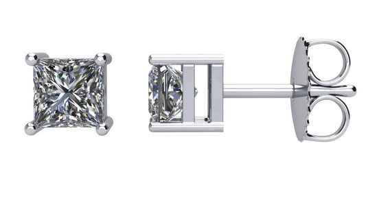 14K White 1 CTW Diamond Earrings
