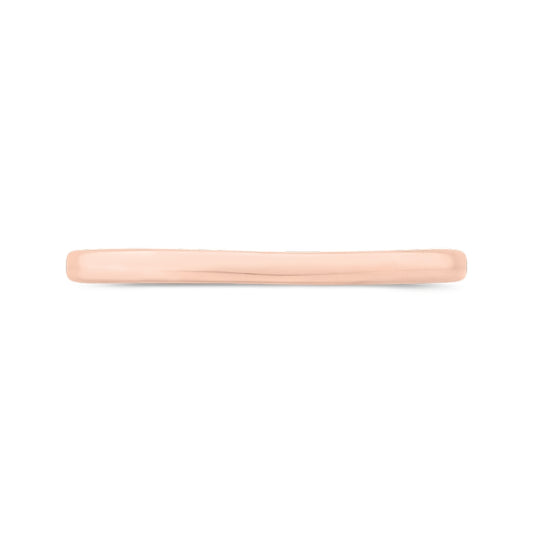 Shah Luxury 14K Rose Gold Plain Wedding Band