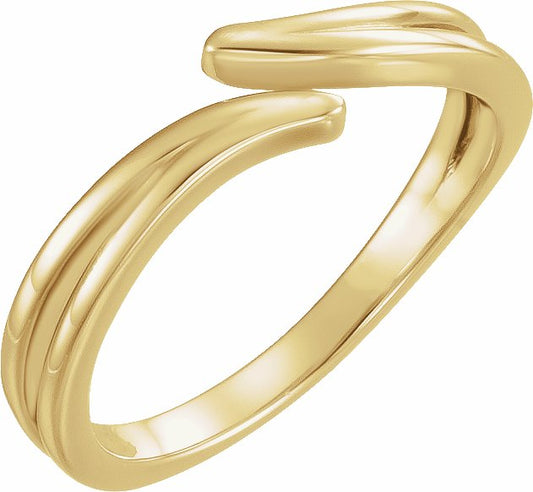 14K Yellow Bypass Ring