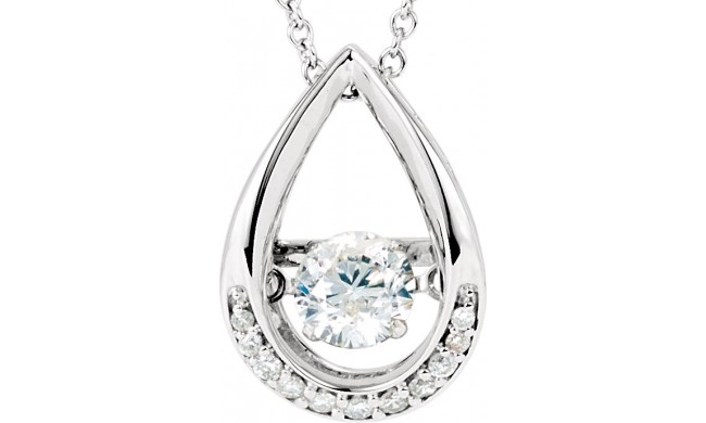 14K White 1/8 CTW Diamond Mystarau00ae 18 Necklace