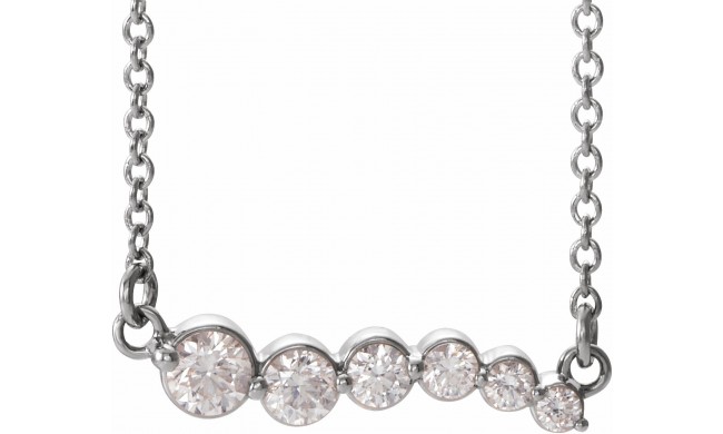 14K White 1/4 CTW Diamond Graduated 18 Necklace