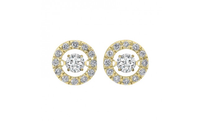 Gems One 14KT Yellow Gold & Diamond Rhythm Of Love Fashion Earrings  - 3/4 ctw