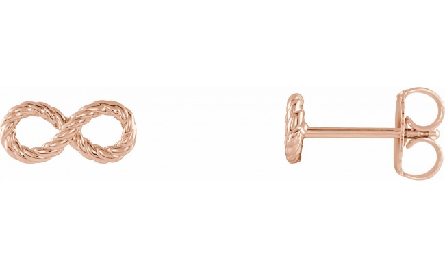 14K Rose Infinity-Inspired Rope Earrings