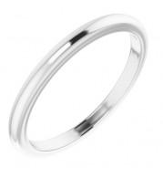 14K White Matching Band